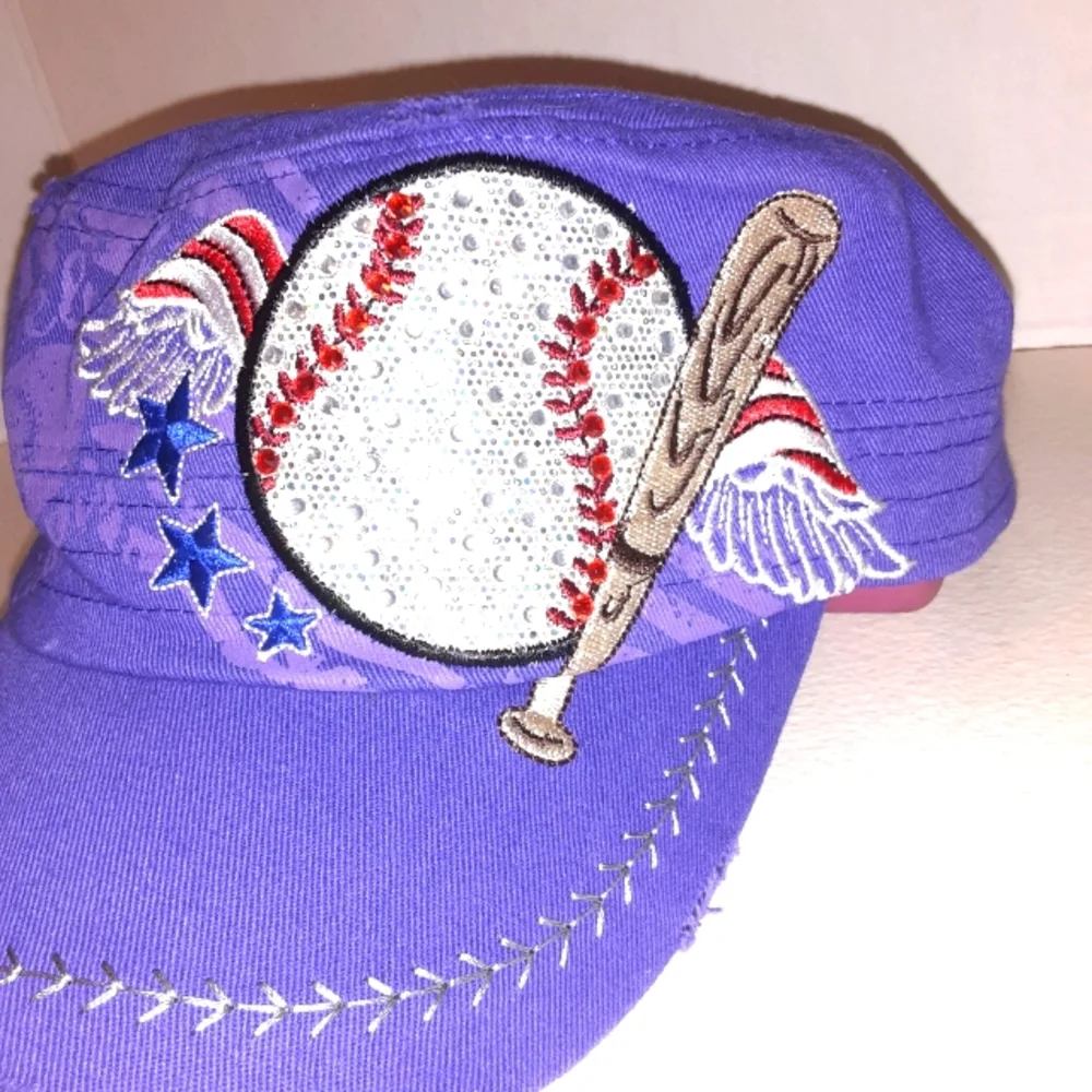 PURPLE BASEBALL CAP BLINGY